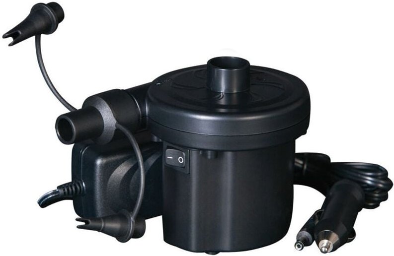 Trade Shop Traesio - Trade Shop - Tragbarer elektrischer Luftkompressor für Zuhause, Auto, 220 V/12 v, 3 Düsen -