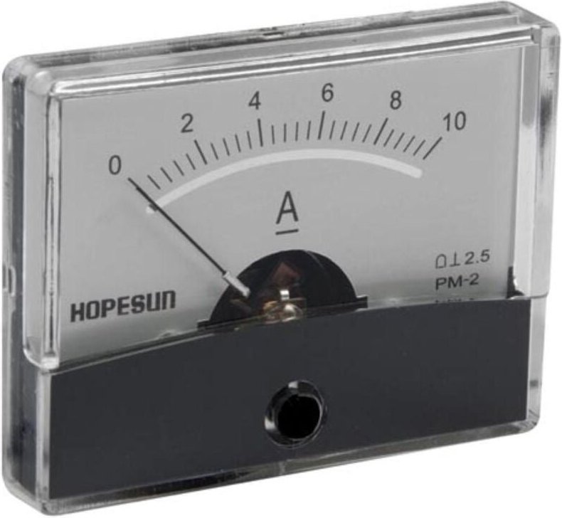 Thumbnail - ANALOGES EINBAU-STROMMESSGERÄT 10 A DC / 60 x 47 mm