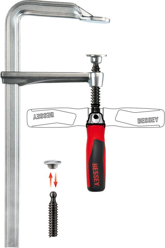 Ganzstahl-Schraubzwinge gz-kg 500x120mm - Bessey