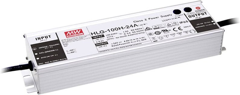 Mean Well HLG-100H-24A LED-Treiber, LED-Trafo Konstantspannung, Konstantstrom 96 W 4 A 24 V/DC PFC-