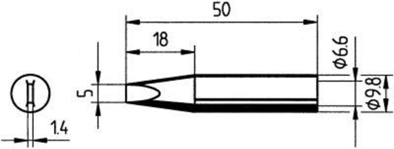 Thumbnail - Ersa - 0832VDLF Lötspitze Meißelform, gerade Spitzen-Größe 5 mm Inhalt 1 St.