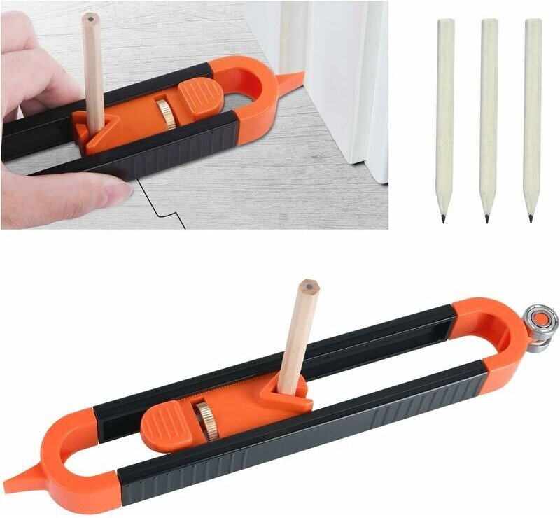 Jauge de Contour Avec Serrure, Outil de Profil Règle de Mesure Du Travail Du Bois Outils de Jauge de Duplicateur de Cont...