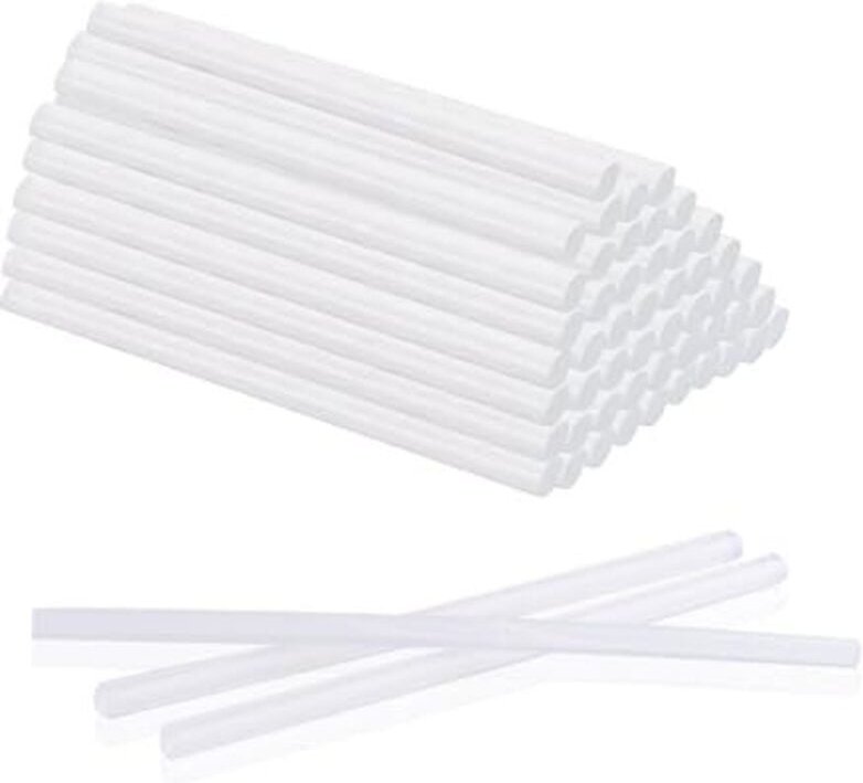 53 Stück Heißklebesticks Ø 7 mm x 190 mm, Heißklebesticks, Heißklebestifte, transparent, für Heißklebepistolen, Heimwerk...