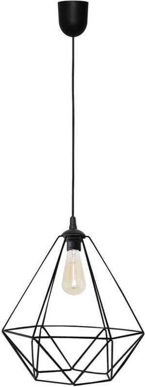 Karo Drahtgestell Pendelleuchte Schwarz 35cm - Helam