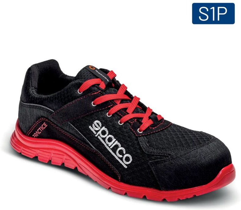 Sparco 07517NRRS Praxis-Sicherheitsschuhe Jacques S1P SRC Rot/Schwarz 48
