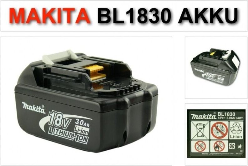 Akkupack 18V 3,0Ah BL1830B - Makita