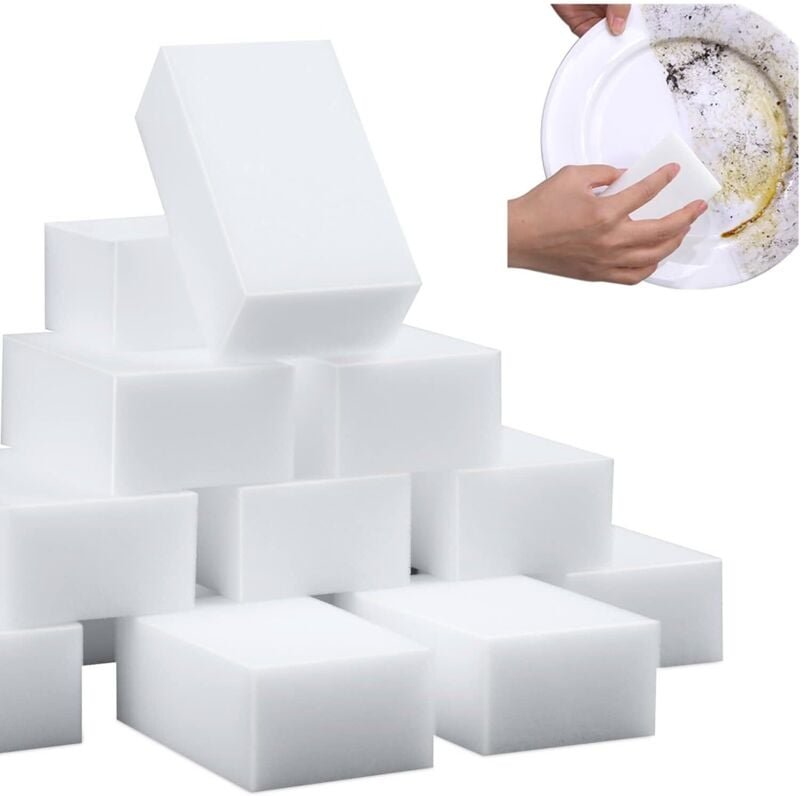 Sollbry - Magic Sponge Erasers, 2-fache Dichte, extra dicke, langlebige Melaminschwämme, Schaumstoff-Reinigungspads für ...