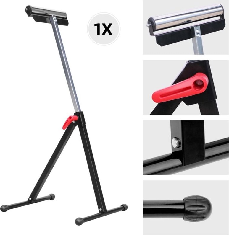 Thumbnail - Rollenbock höhenverstellbar 66-105 cm Rollenständer Arbeitsbock 90kg Klappbock Unterstellbock Verstellbarer Rollenstände...