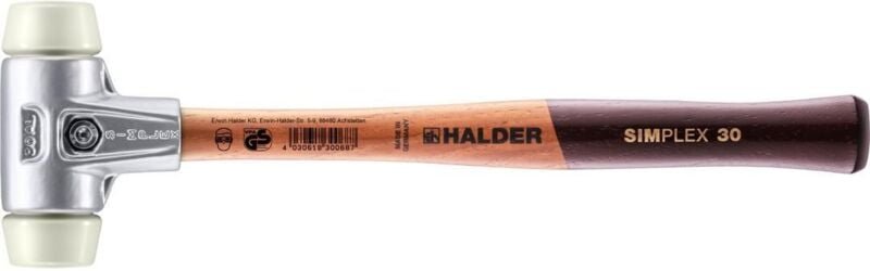 SIMPLEX-Schonhammer, Nylon mit Aluminiumgehäuse und hochwertigem Holzstiel D=30 mm 3108.030