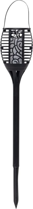 Solar-Fackel Flame, Dekoration, Schwarz, led, Gelb, Dämmerungssensor, Außenbereich, 42 cm - Star Trading