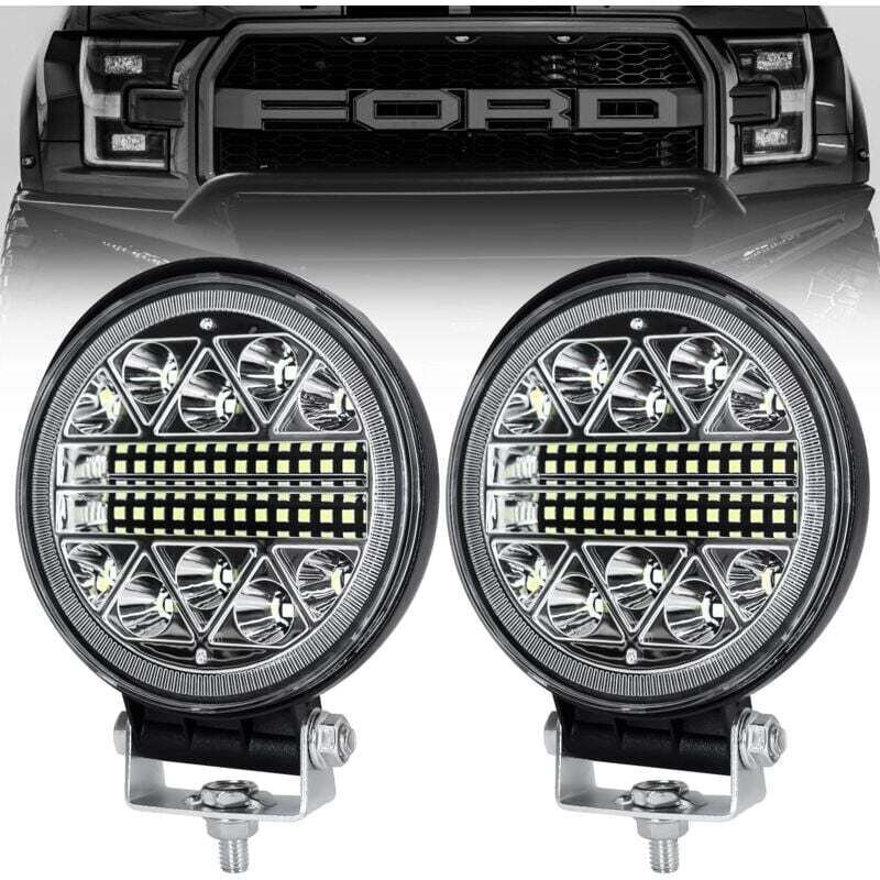 2 x 102W 4" LED-Traktor-Arbeitsscheinwerfer, runder Projektor, LED-Scheinwerfer mit großer Reichweite, Schutzart IP68, S...