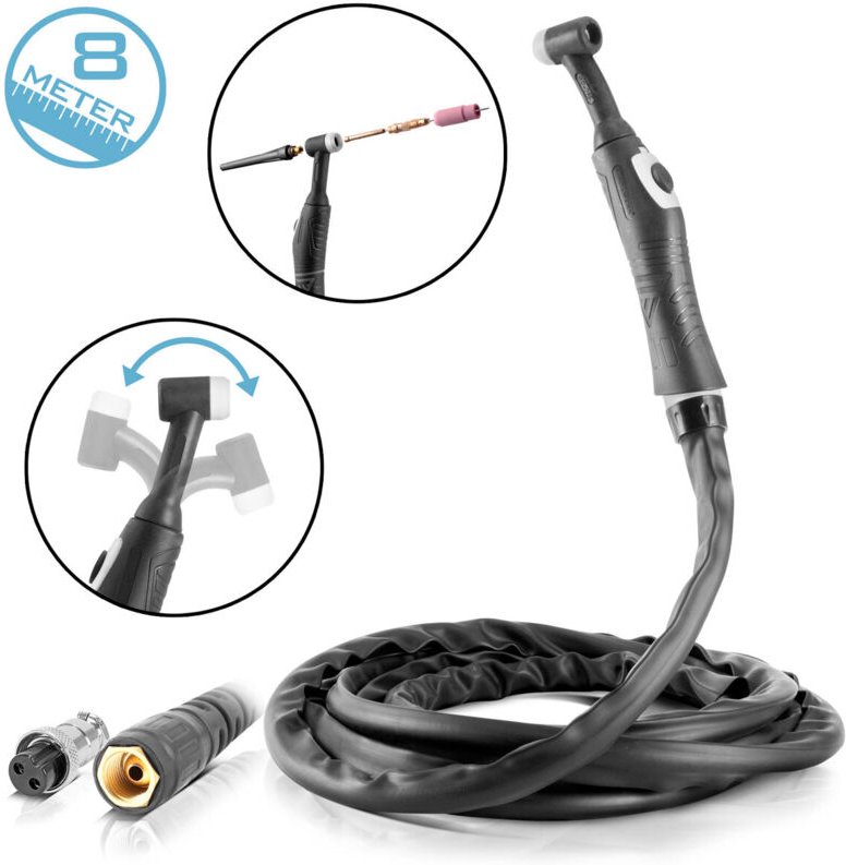 STAHLWERK Schweißbrenner WIG WP-26 F 8 m Schlauchpaket bis 200A