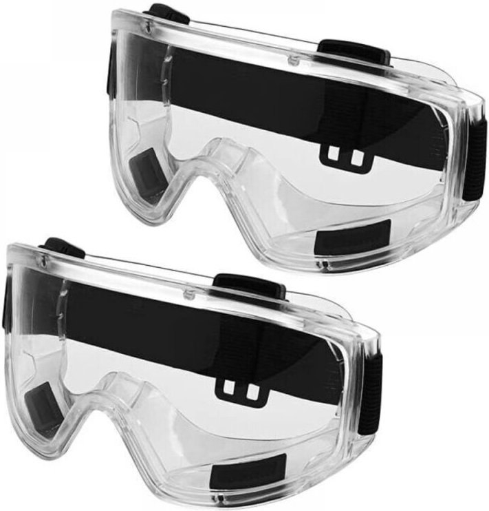 Schutzbrillen-Set mit klarer, beschlagfreier und kratzfester Linse – belüftete, angepasste, schlagfeste Schutzbrille für...