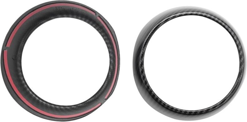 Tlily - Auto Armaturenbrett Seitenlüftungs-Dekorationsring Abdeckung Zieraufkleber Styling Carbonfaser-Stil für F55 F56 ...