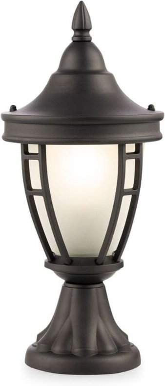 Außenlampe Wegelampe Stehleuchte Sockelleuchte Terrassenlampe Gartenleuchte, Metall schwarz, IP44 Wetterfest, E27, h 40,...