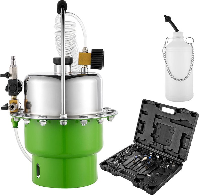 Mophorn Pneumatisches Druckentlüftungsset, tragbares Bremsen- und Kupplungsentlüftungsgerät für Werkstatt und Mechaniker...