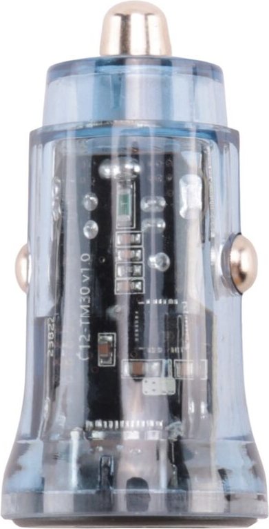 Transparentes AutoladegeräT USB-AutoladegeräT Schnellladung Qc4.0 Qc3.0 Qc Scp 3A Pd Typ c 30W USB-LadegeräT (Transparen...