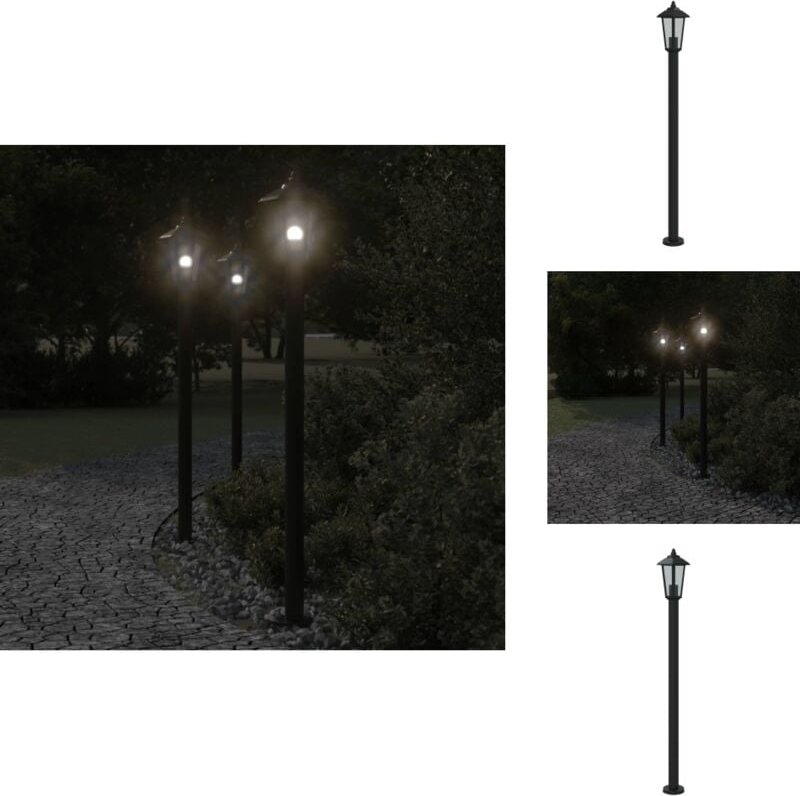 Wegeleuchte Schwarz 120 cm Edelstahl - Outdoor-Beleuchtung - Gartenlampe - Wegeleuchte - Edelstahl Lampe - led Lampen