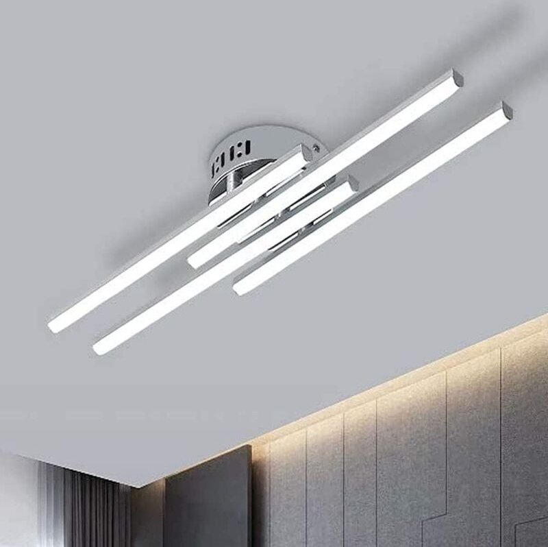 GOECO Moderne LED-Deckenleuchte, Deckenlampe, 28 W integrierte LEDs für Wohnzimmer oder Küche, 230 V, IP20, 6000 K (Kalt...