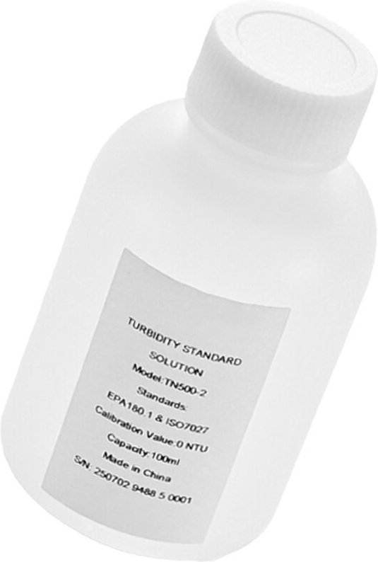 Mophorn Trübungskalibrierlösung 0 NTU 100 ml, Standardlösung zur Kalibrierung von Trübungsmessgeräten, stabil und gebrau...