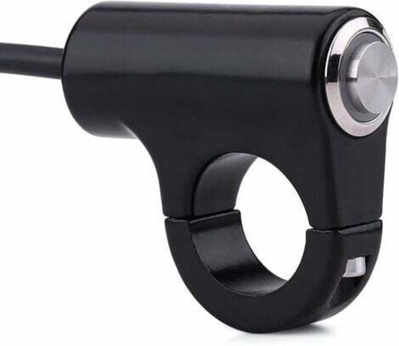 Handlebar Control Switch, Motorcycle Handlebar Switch 7/8" 22mm Aluminum Alloy Push Button Switch