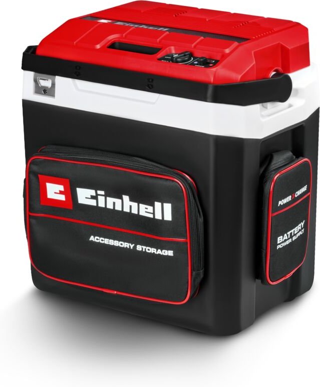 Einhell Akku-Kühlbox TE-COL 18/27 Li-Solo Power X-Change (18 V, 27 Liter, Kühlen und Warmhalten, Hybrid 12 V für Auto, 2...