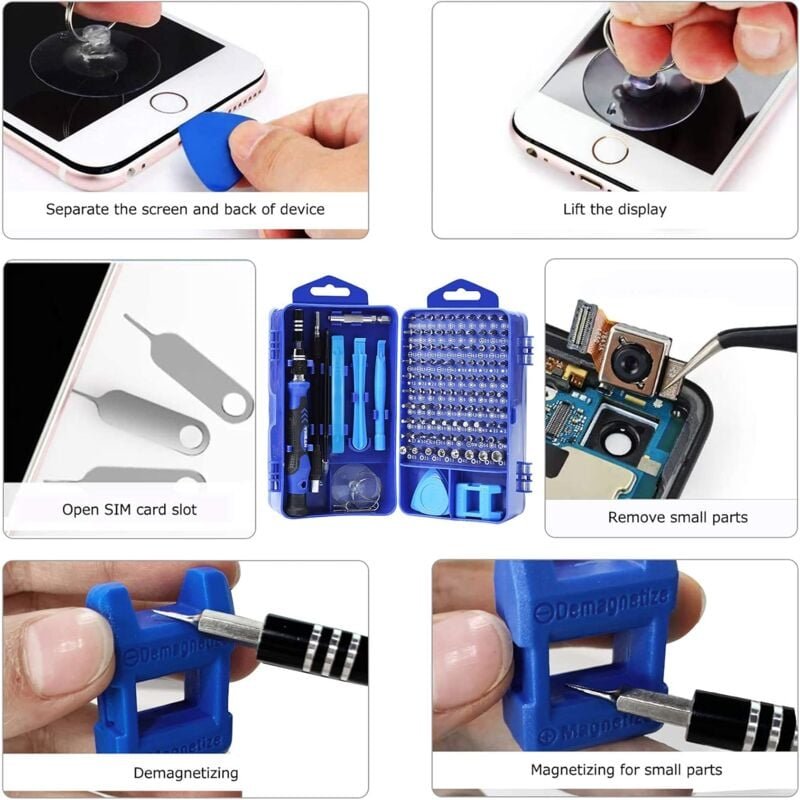 Beijiyi - 122-in-1 Präzisions-Schraubendreher-Set, tragbares Präzisions-Schraubendreher-Set, magnetische Schraubendreher...