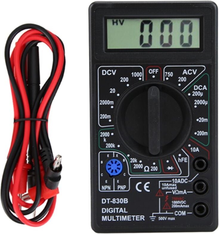 Jeffergarden - Eosnow DT-830B Multifunktionales tragbares LCD-Digitalmultimeter Amp Volt Ohm Tester Voltmeter Ohmmeter M...