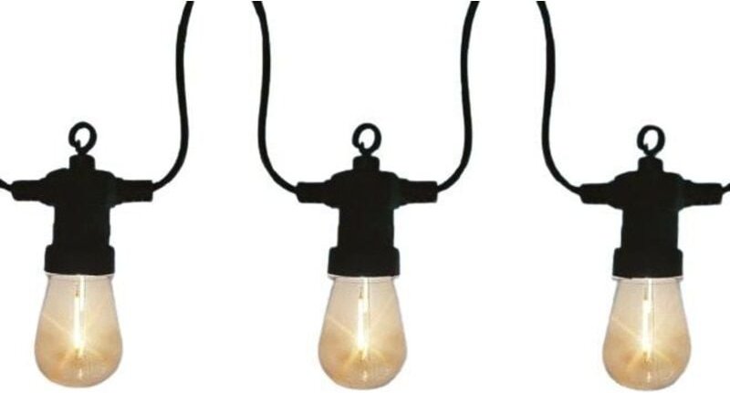 Led Lichterkette 10 led Edison Birne für Außen, led Technik Lichterketten - Trendline