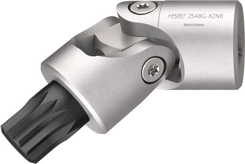 Schraubendreher Gelenkeinsatz 2548G-XZN8, 1/4 (6,3 mm) Vierkant hohl, Innen Vielzahn Profil xzn, sw M8 - Hazet