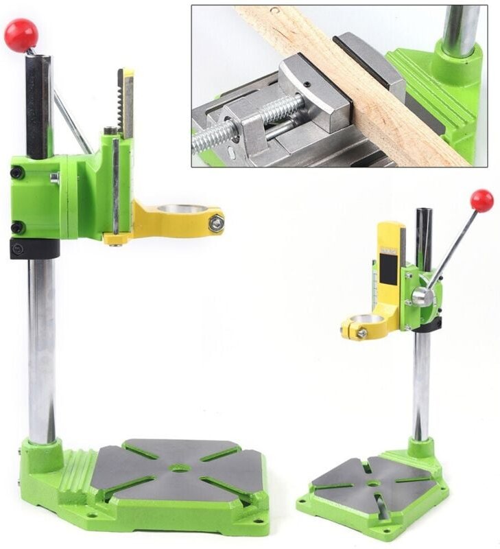 Bohrmaschinenständer 90° drehbarer Bohrmaschinenständer Schraubstock Bohrmaschinenständer