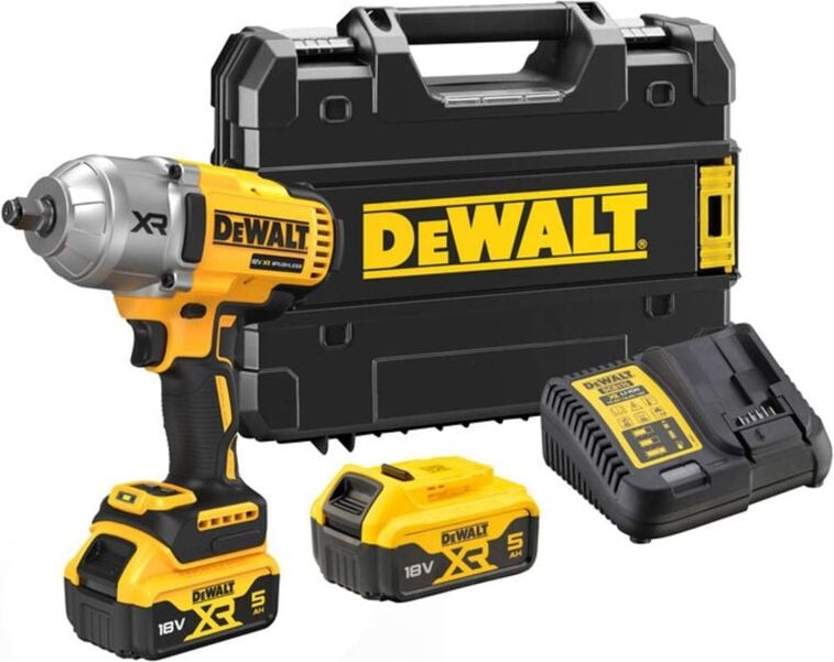 DeWALT Werkzeuge - 18V Akku-Schlagschrauber, 2 x 5,0 Ah XR Akkus, Ladegerät DCF900P2T