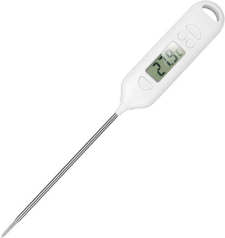 Fleischthermometer - Langfühler-Kochthermometer - LCD-Anzeige - Kochthermometer für Küche, Grill, Barbecue, Lebensmittel...