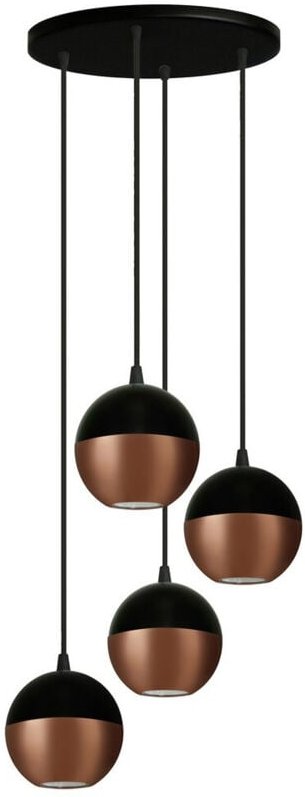 Thumbnail - Helam - midway Cluster Pendelleuchte Schwarz, Kupfer 30cm
