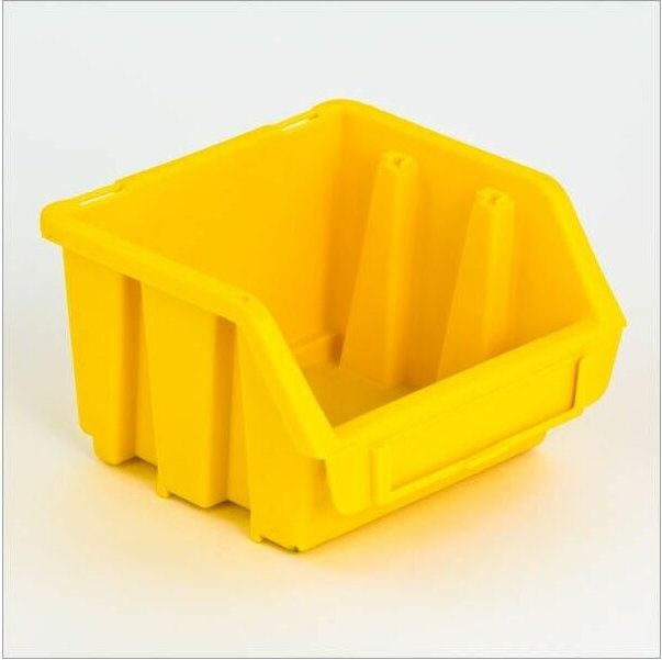 ADB - Sichtlagerkasten Stapelbox Lagerbox Sichtbox Größe 1 gelb 116x112x75 mm