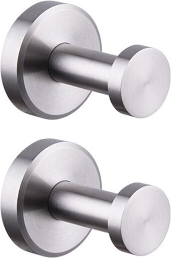 2 stücke Haken für Dusche Bad Küche Glas Tür Spiegel Silber