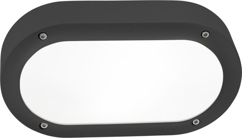 Ledkia - Aplique Ip65 Basic Oval Aluminium Gris Urbano