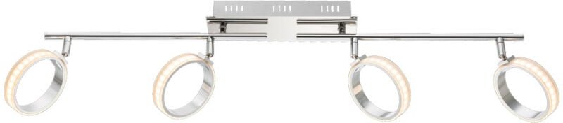 Led Decken Lampe Wohnraum alu Leuchte Ringe schwenkbar Spot Balken Strahler Globo 56043-4L