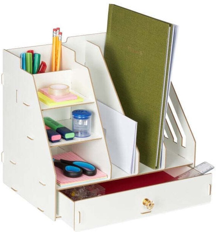 Desk organiser with compartments