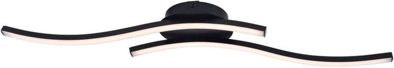 Deckenleuchte Deckenlampe Esszimmerleuchte satiniert 1 flammig schwarz LED 65 cm