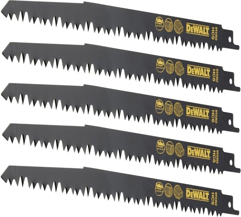 Dewalt DT2352-QZ HCS Sägeblatt gerade 230 mm 5-teilig Holz