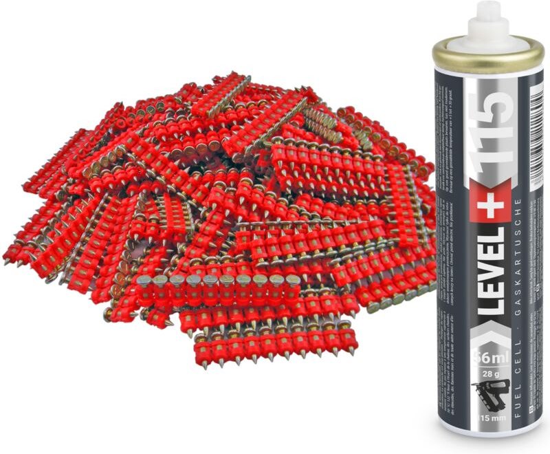 Contoo - Gaskartusche L+115 x 1 St. + Betonnägel 15mm 1000 St HB42