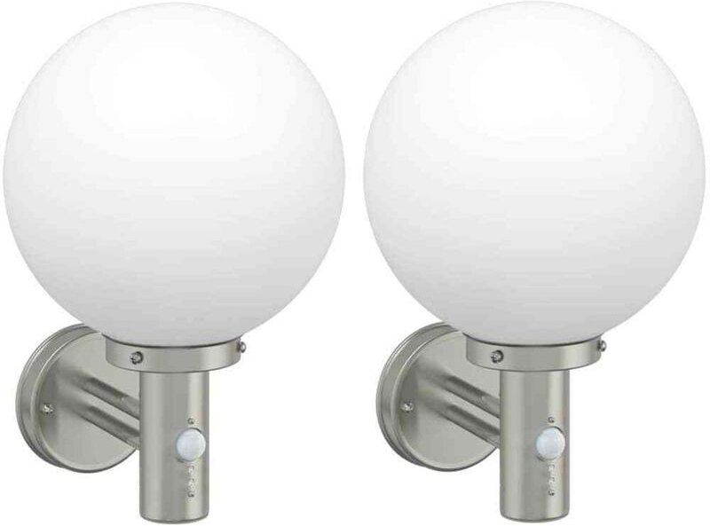 Vidaxl - Außenwandlampen 2 pcs Silber 28 x 25 x 38 cm Edelstahl