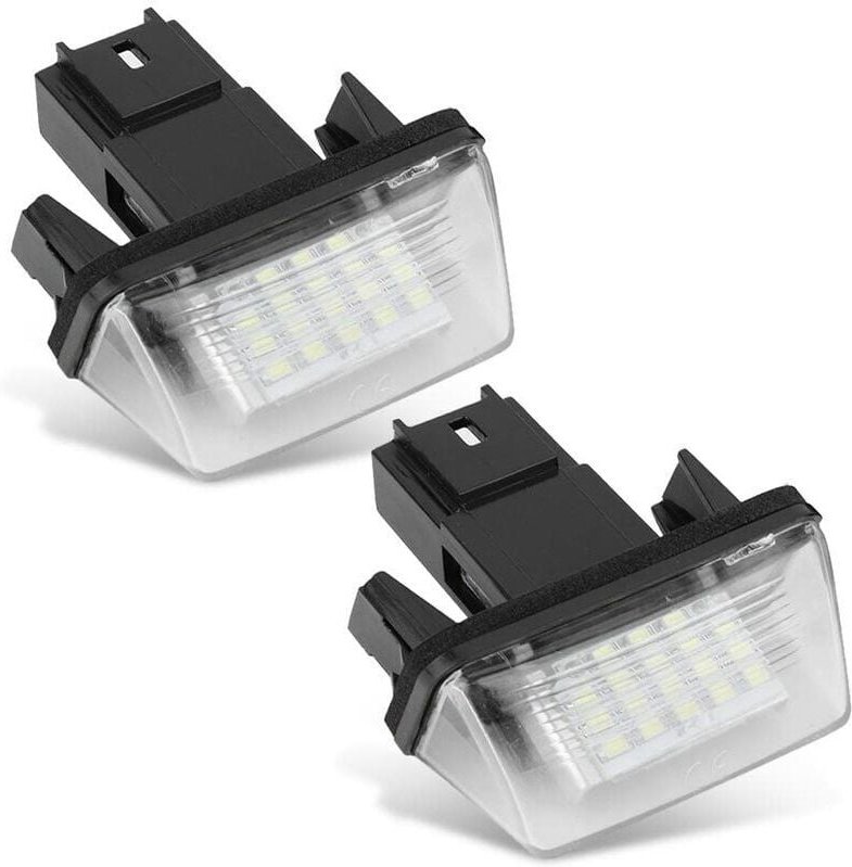 Odipie - 2 pièces 18 led gauche et droite lampe de plaque d'immatriculation de voiture pour citroën C3 2002-2009 enjoliv...