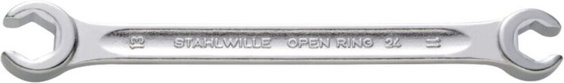 Stahlwille - Offener Doppelringschlüssel abgew. open-ring SW.9 x 11mm L.155mm