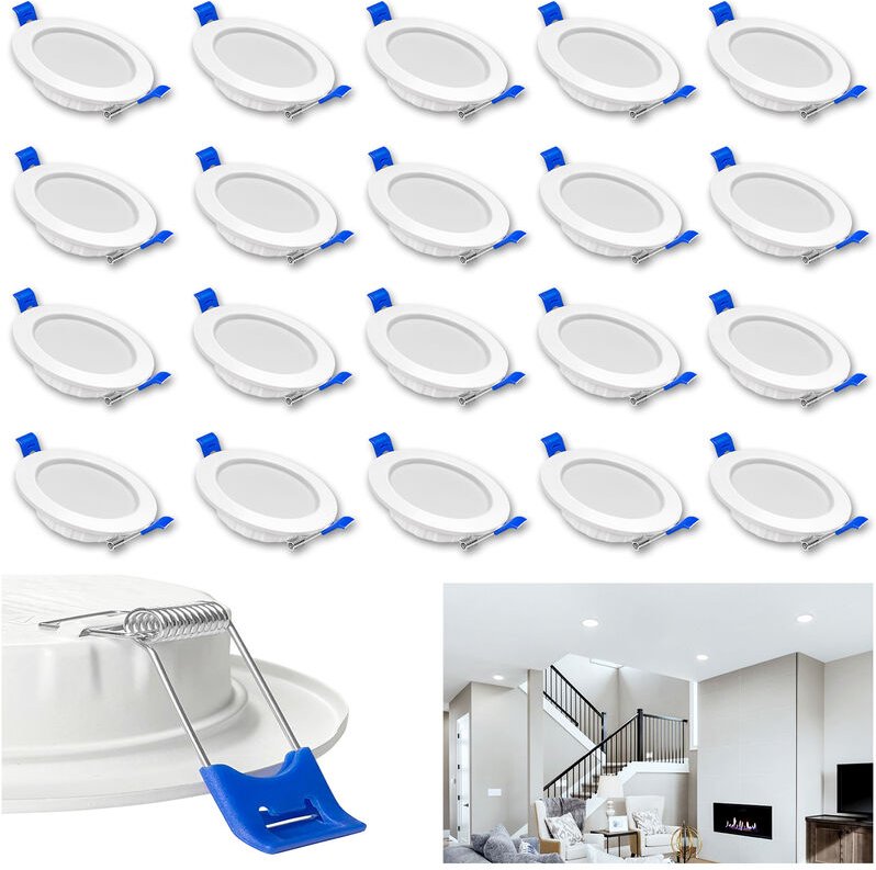 UISEBRT LED Einbaustrahler 20 x 5W Deckenstrahler Einbauleuchten Decke LED Deckenspots Spots Deckenleuchte Einbauspots E...