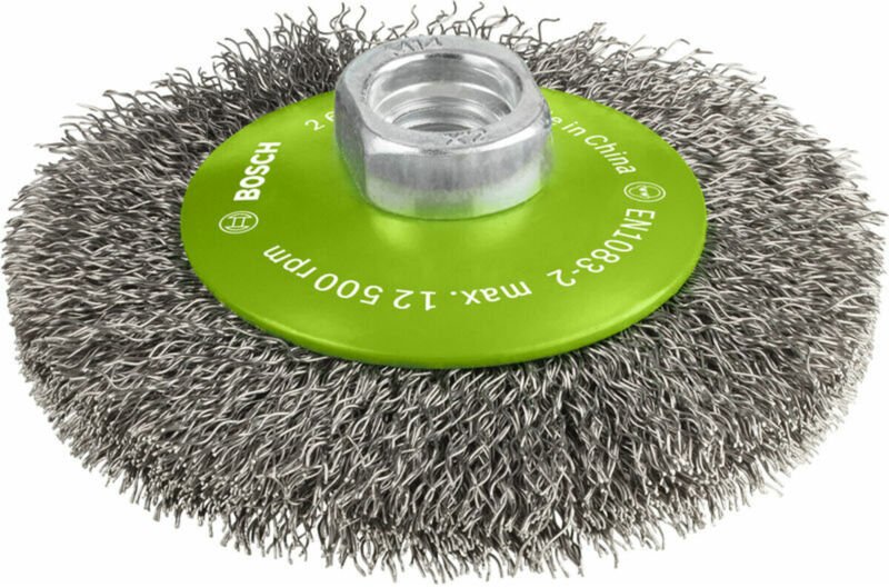 Accessories Kegelbürste Clean for Inox, gewellt, rostfrei, 100 mm, 0,35 mm, 12500 U/min, M14 - Bosch