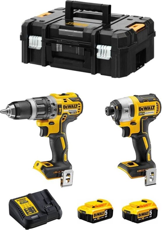 Dewalt - Pack 18V Schlagbohrmaschine DCD796 und Schlagschrauber DCF887 (2x5,0 Ah) DCK266P2T