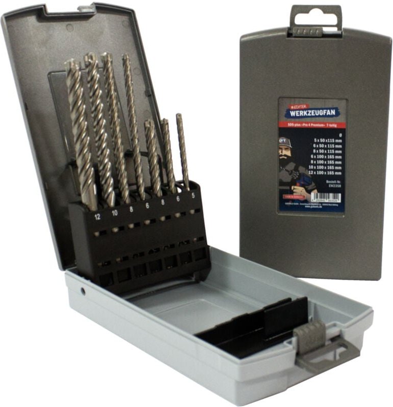 Echter Werkzeugfan SDS-plus Bohrersatz Pro 4 Premium 7-tlg.