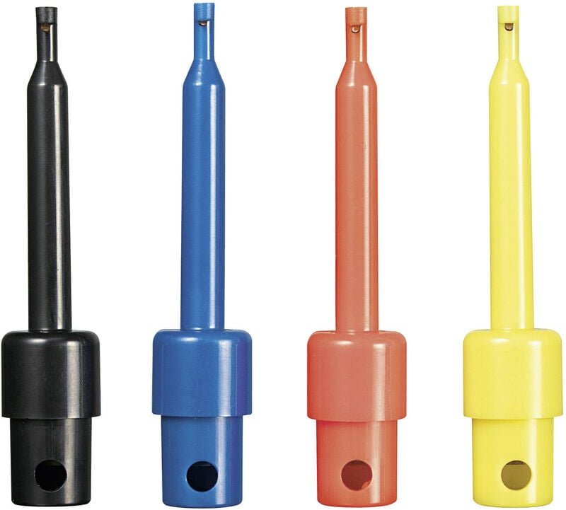 Voltcraft - Prüfspitzen-Set Löten cat i Schwarz, Rot, Blau, Gelb